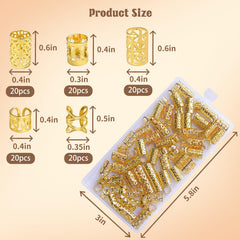 Clips dorados TLAZZ para trenzas, fijan peinados de forma estable.