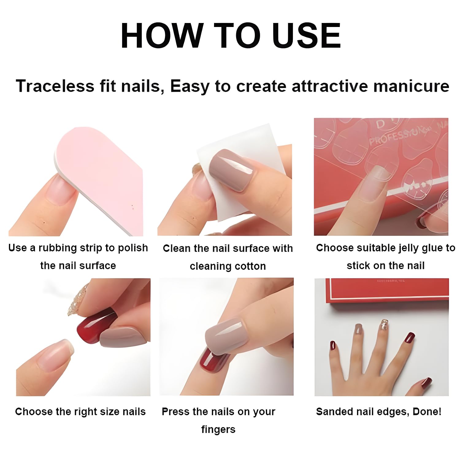 Aplicación sencilla con adhesivo incluido de Tnbuokas para fijación rápida.