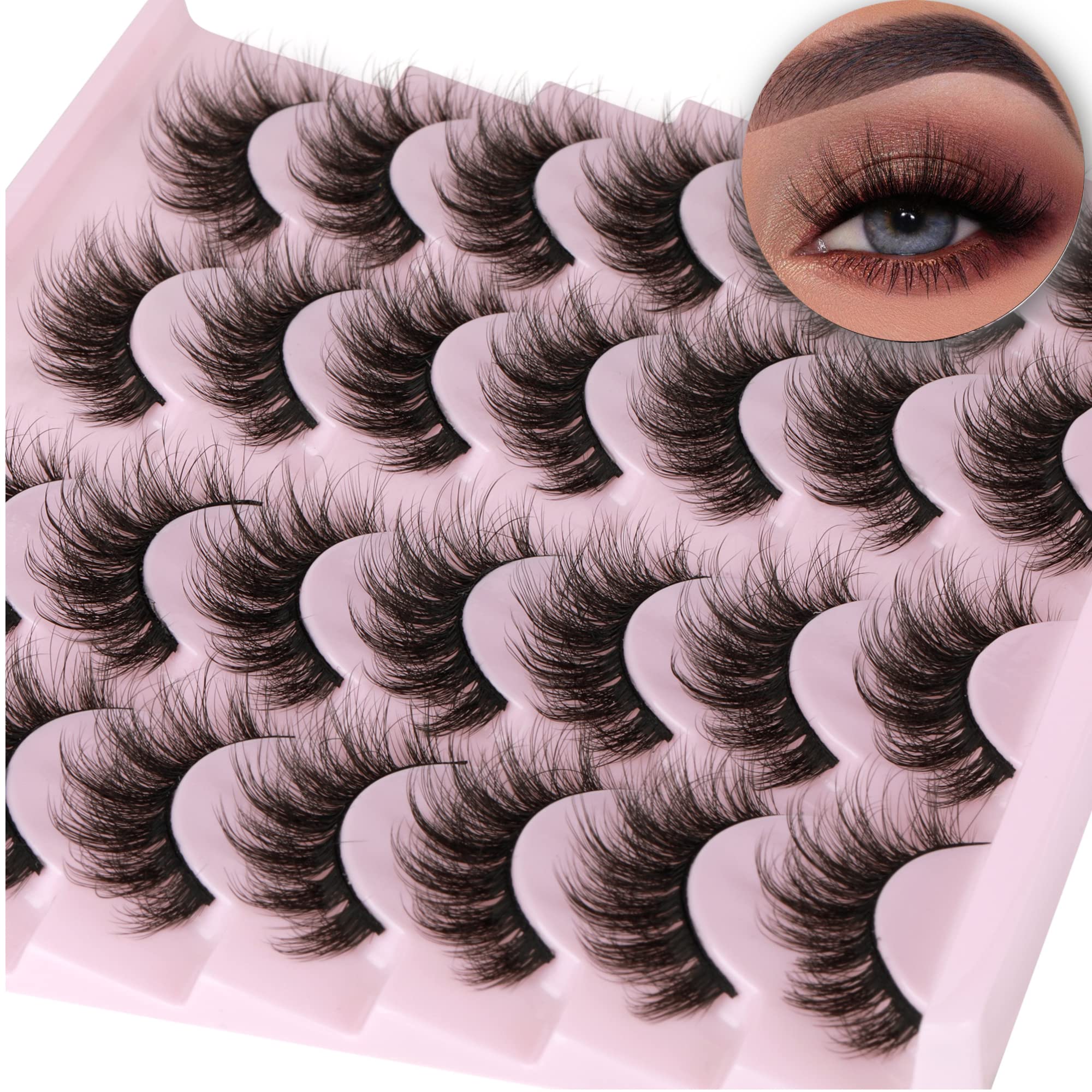 TNFVLONEINS pestañas sintéticas 16 mm para look natural con volumen ligero