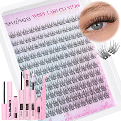TNFVLONEINS kit pestañas ligeras 9-12mm para un look natural en casa