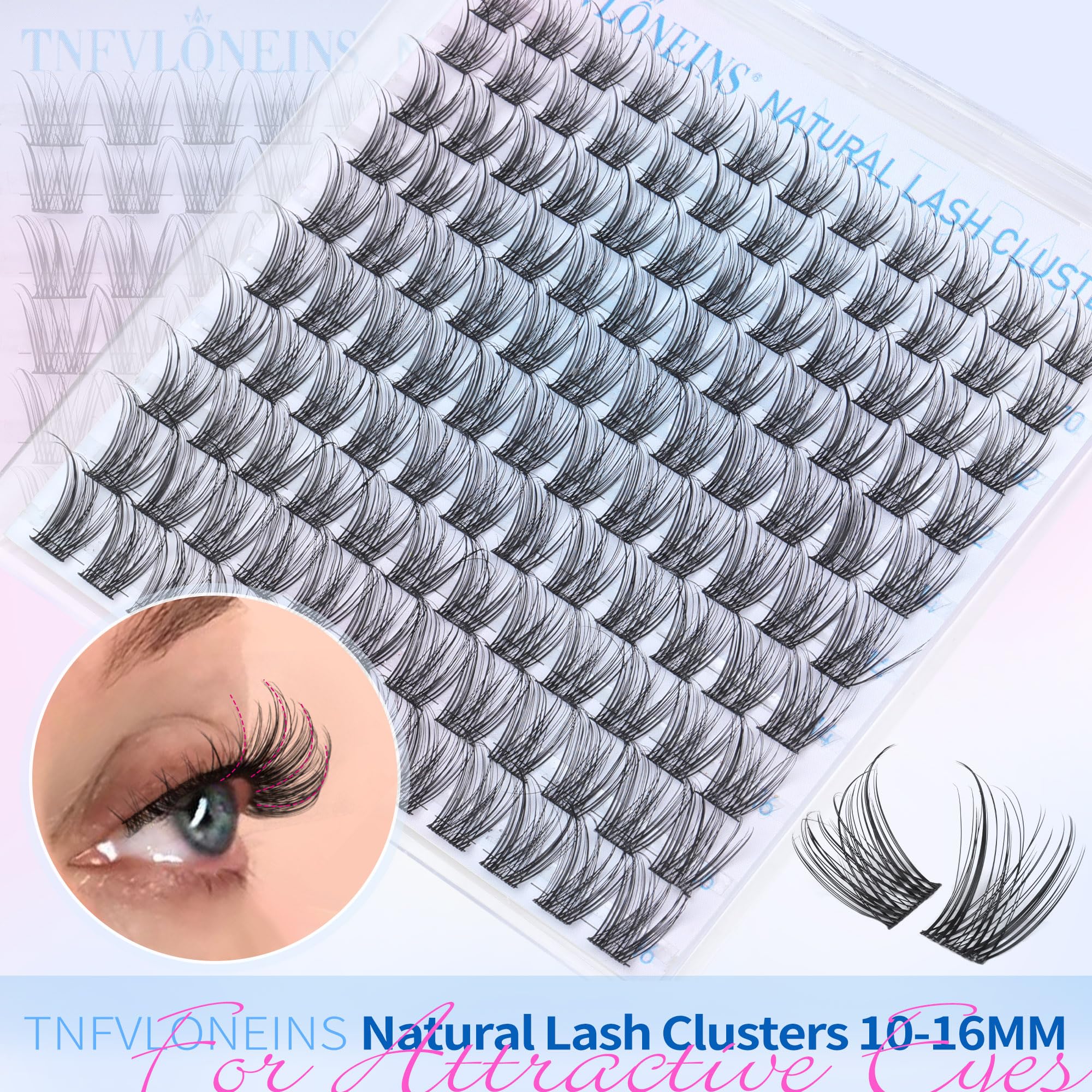 TNFVLONEINS agrupaciones de pestañas con rizo-C para realzar la mirada.