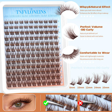 TNFVLONEINS: conjunto de pestañas con varias longitudes para personalizar.