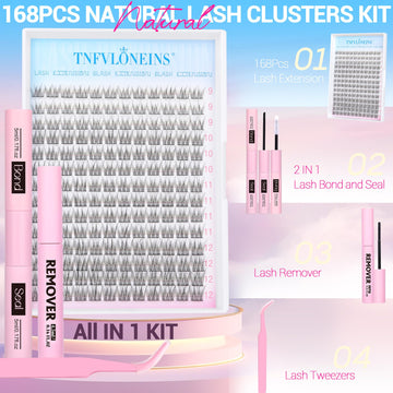 TNFVLONEINS clusters pestanas naturales 9-12 mm para realzar la mirada