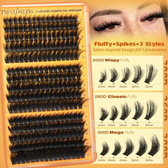 TNFVLONEINS volumen triple densidad 12-20mm pestañas individuales mink para diario
