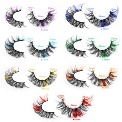 Pestañas coloridas de TNFVLONEINS para combinar con maquillajes diarios.