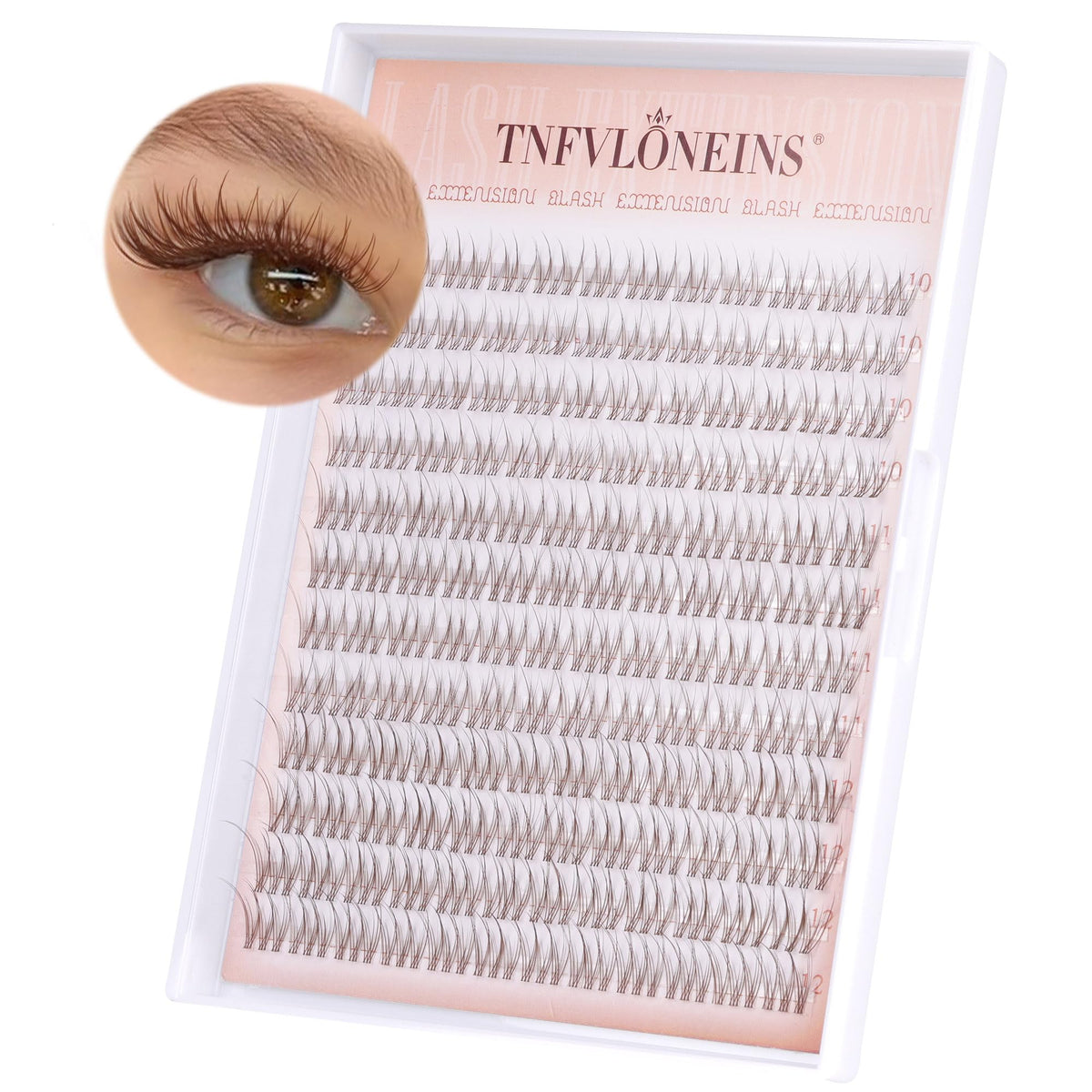 TNFVLONEINS rizos marrones naturales 10-12 mm para un look suave.