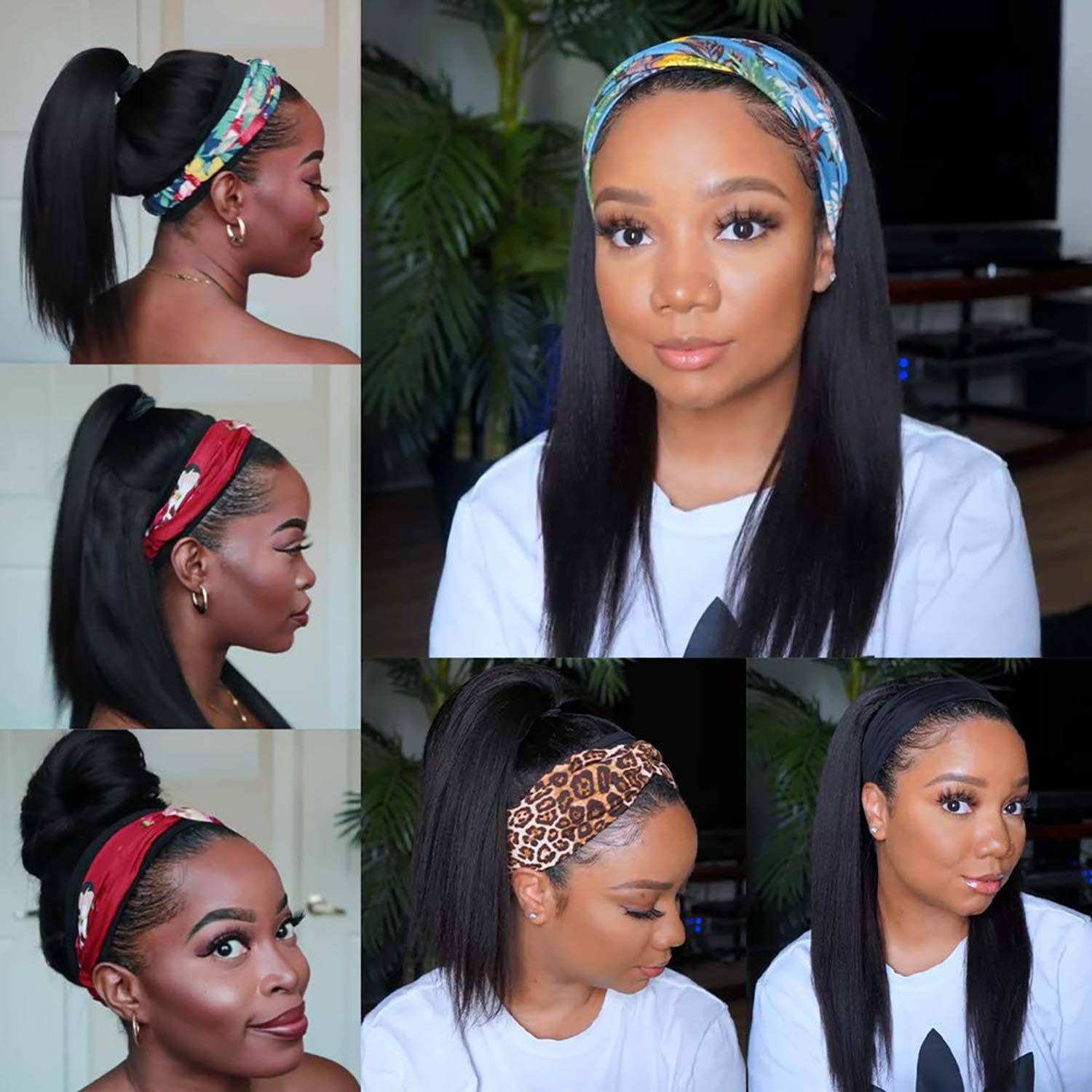 TNICE peluca con diadema para uso diario, ideal para mujeres negras.