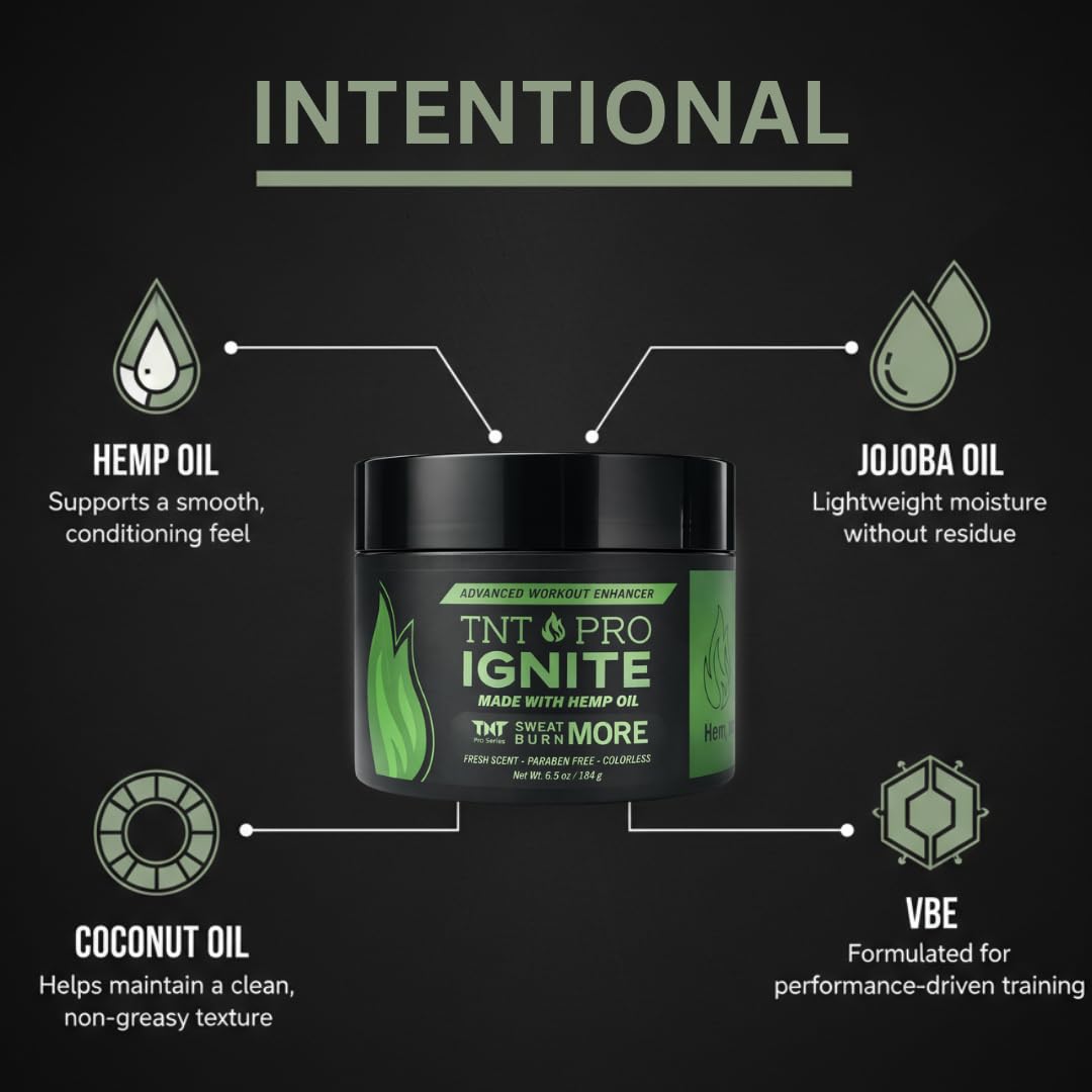 TNT Pro Ignite genera calor suave durante el entrenamiento para activar músculos.