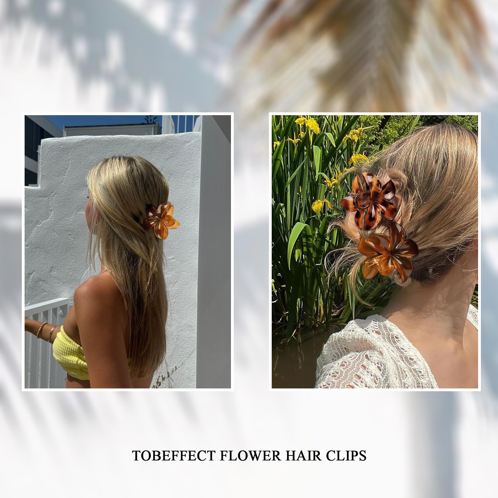 Clips de flores Tobeffect hibisco neutro 6: accesorio lúdico para peinarse al salir