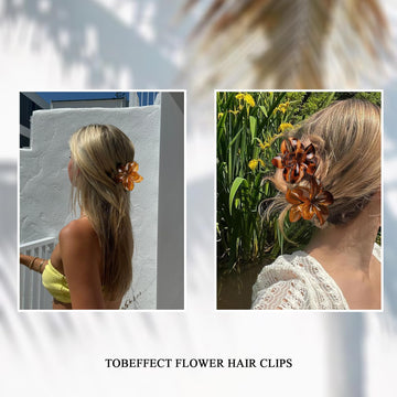 Clips de flores Tobeffect hibisco neutro 6: accesorio lúdico para peinarse al salir