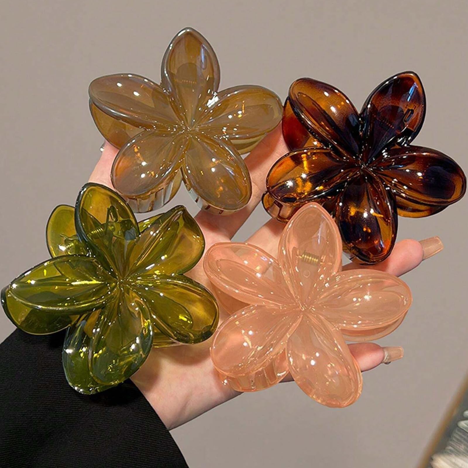Clips de flores Tobeffect hibisco neutro 1: sujeción estable para peinado diario