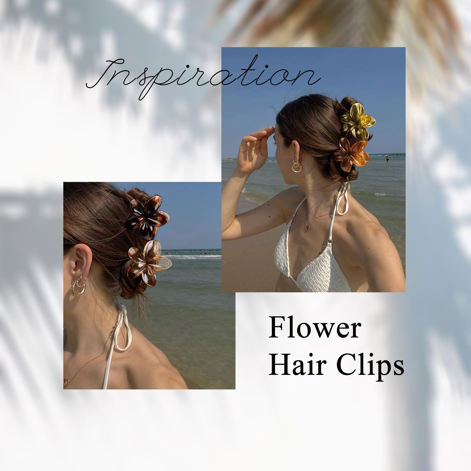 Clips de flores Tobeffect hibisco neutro 5: agarre duradero para cabello grueso