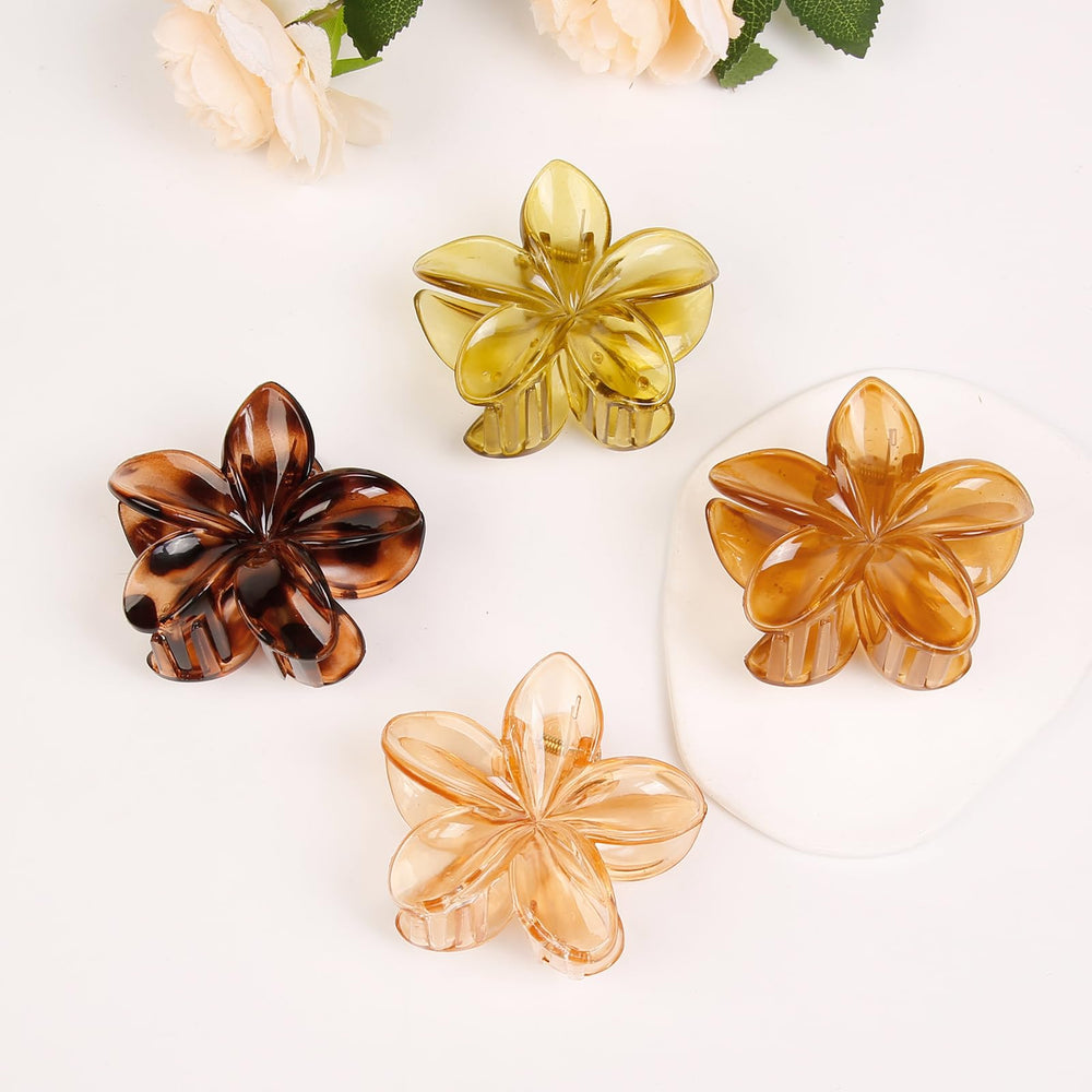 Clips de flores Tobeffect hibisco neutro 7: perfecto para recogidos y trenzas sencillas