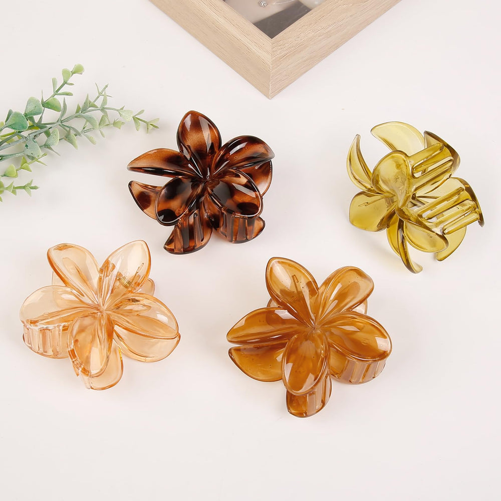 Clips de flores Tobeffect hibisco neutro 8: acabado brillante que realza cualquier look