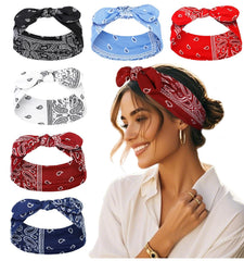 Diadema Tobeffect para mujer con estampado paisley y ajuste antideslizante.