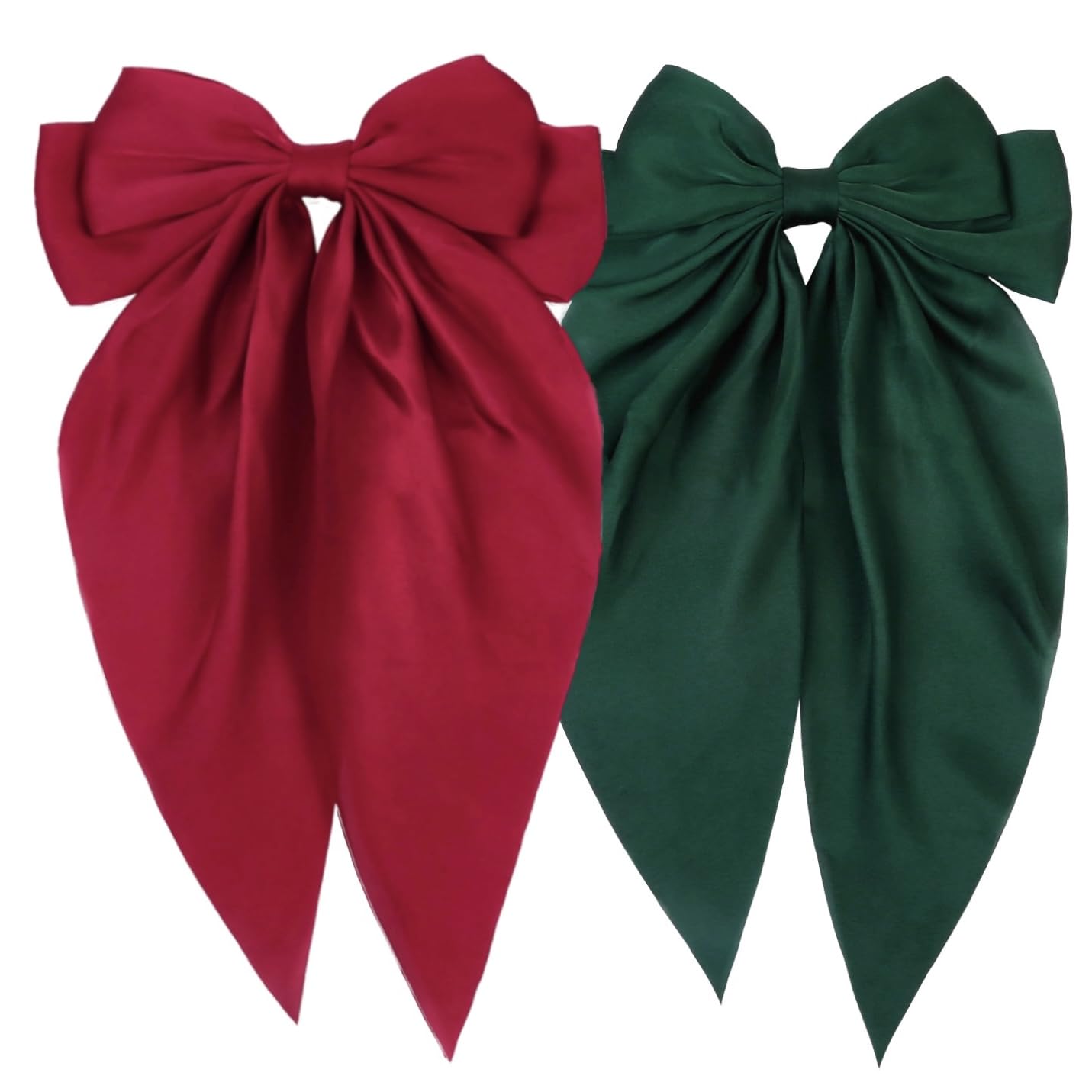 Lazo navideño rojo de TOBEFFECT para cabello, añade festiva elegancia