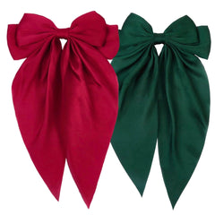 Lazo navideño rojo de TOBEFFECT para cabello, añade festiva elegancia