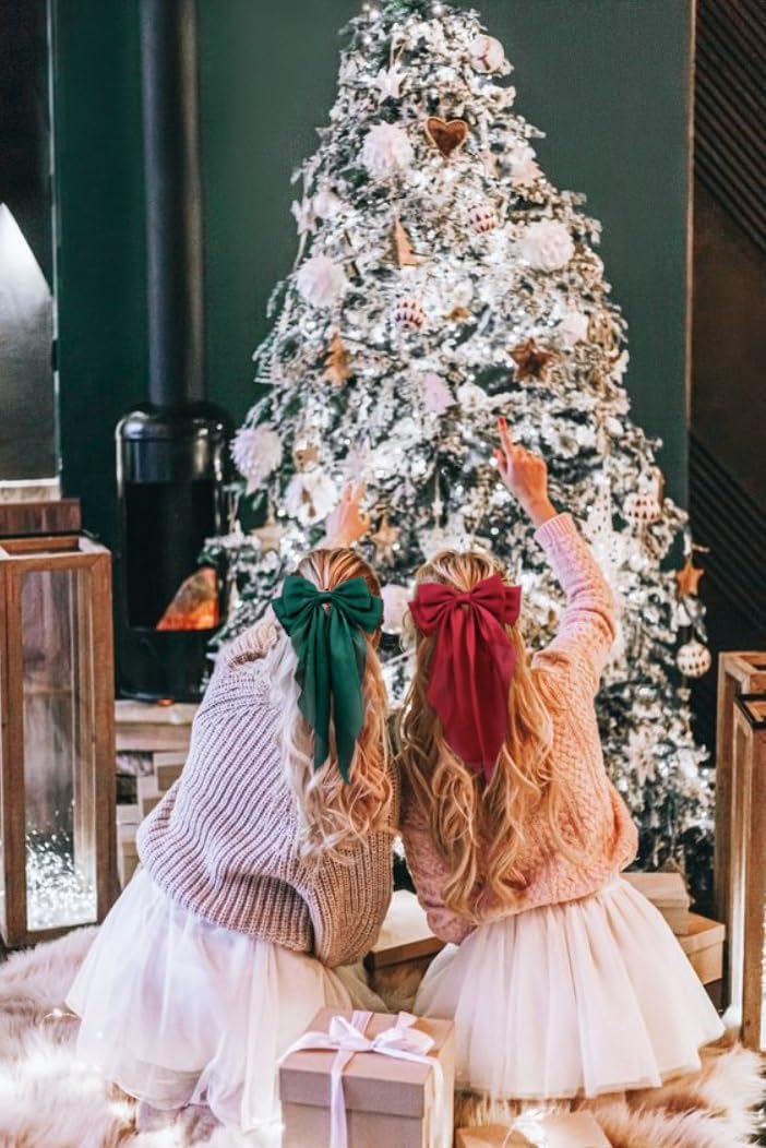 Lazo navideño verde de TOBEFFECT para cabello aporta color festivo