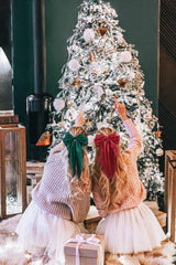 Lazo navideño verde de TOBEFFECT para cabello aporta color festivo