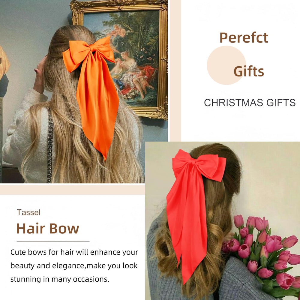 Lazo satinada naranja-claro de Tobeffect Partyreal CA349 para destacar