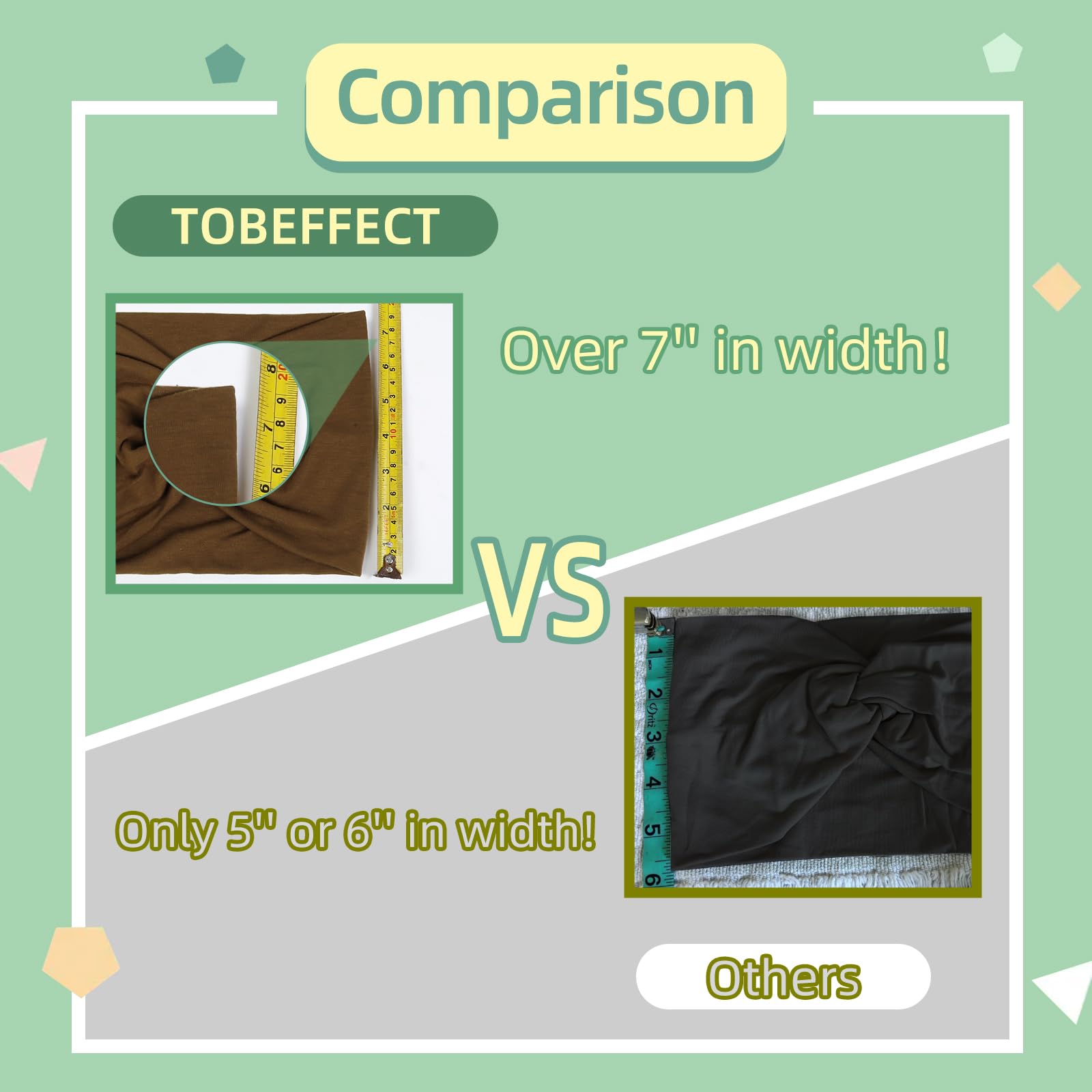 Tobeffect turbante ancho, estilo y comodidad todo el día.