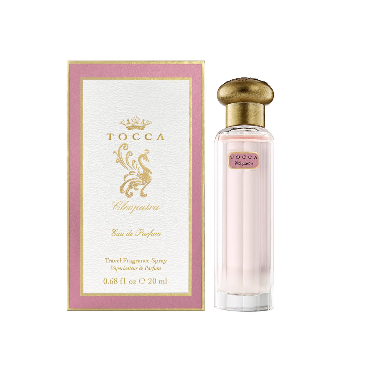 Tocca Cleopatra frasco cristal 1920s, presentación elegante para regalo