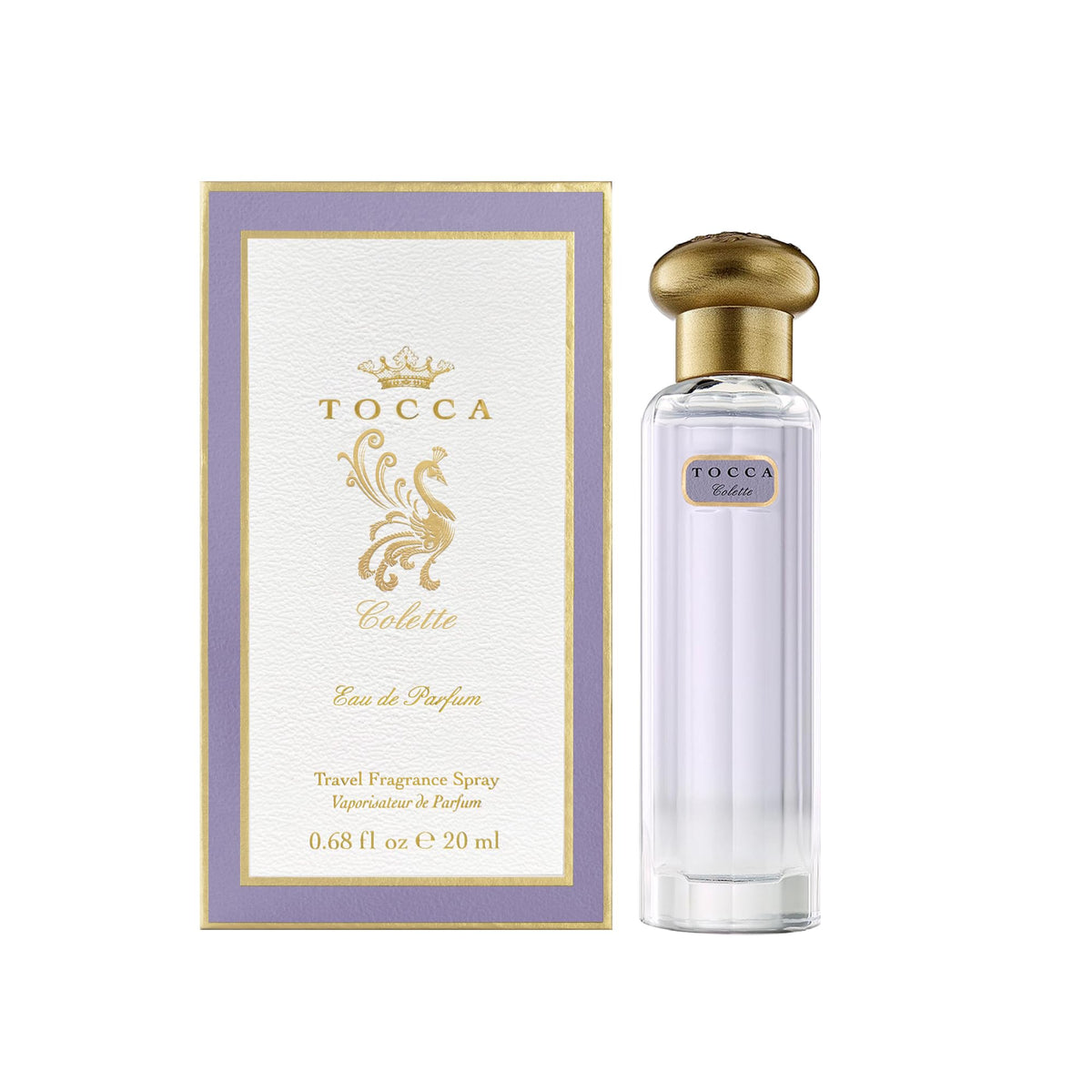 Botella de Tocca Colette, aroma cálido y floral para ocasiones especiales.
