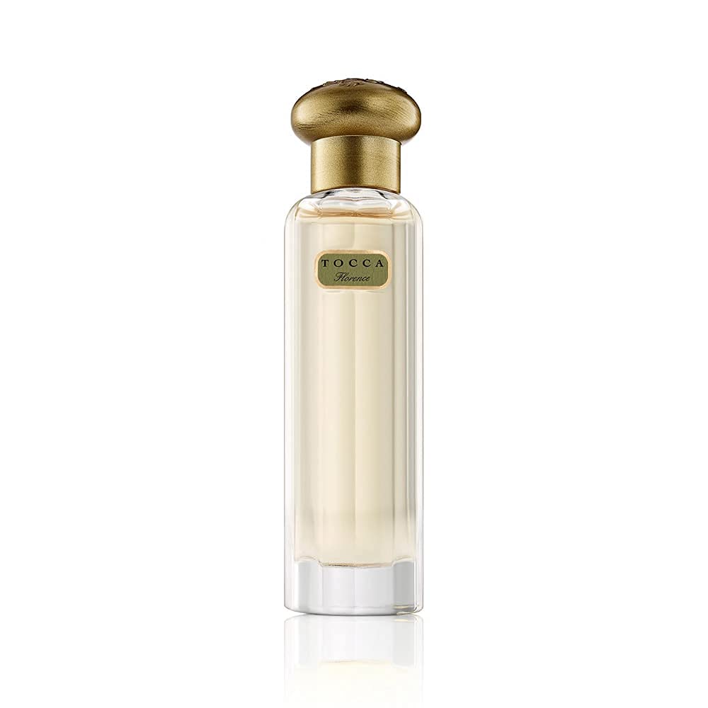 Tocca Florence, etiqueta minimalista en la botella, sensación elegante para ocasiones formales.