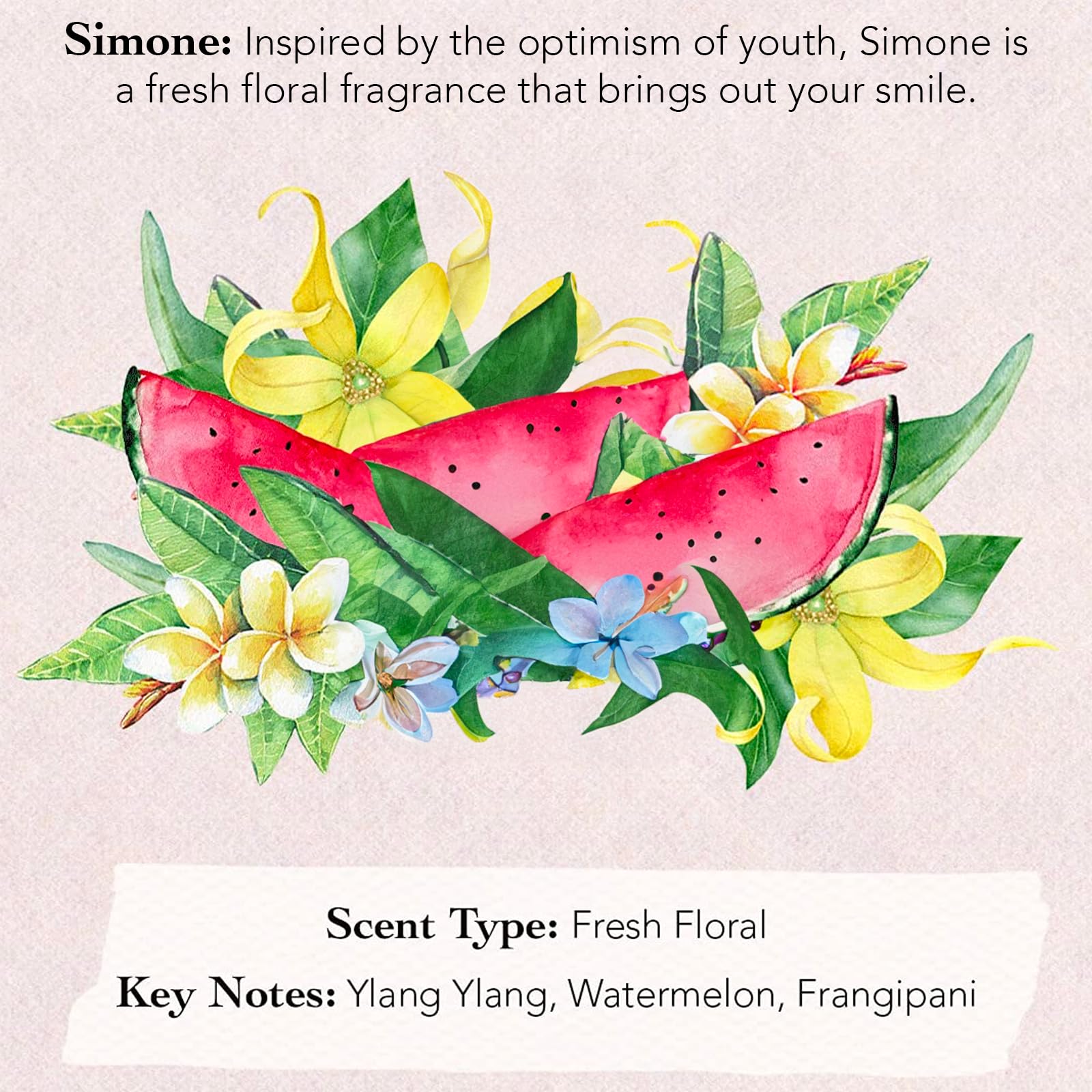 Frascos de muestra Simone de TOCCA, aroma suave para combinar fragancias.