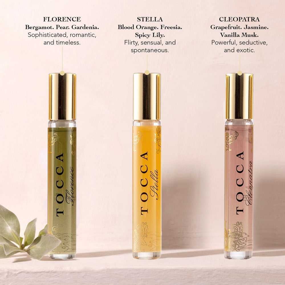 Tocca Giulietta spray miniatura, mezcla verde y floral para llevar contigo.