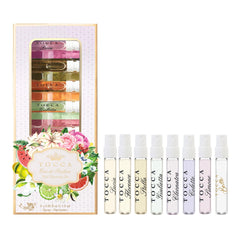 Conjunto de 8 muestras TOCCA, ideal para descubrir fragancias y estilos.