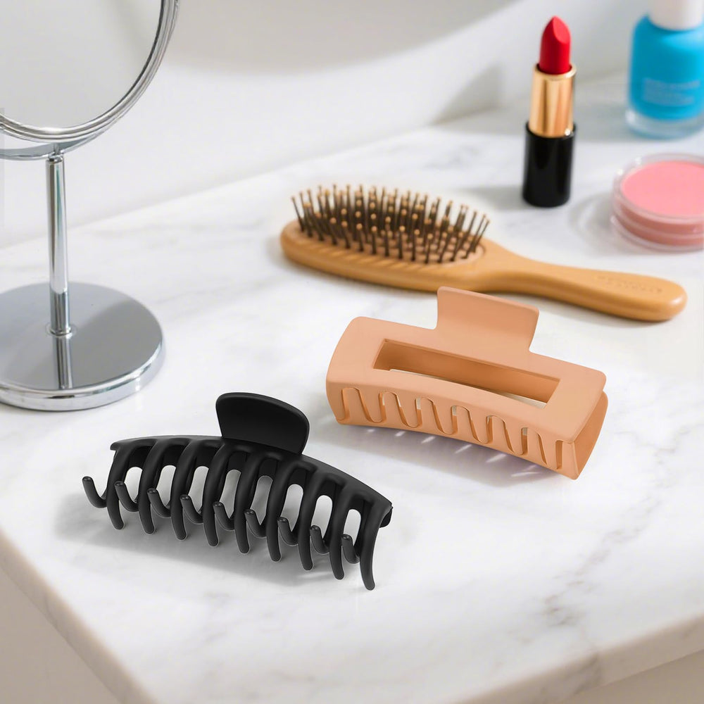 TOCESS clip pelo largo con dientes grandes mantiene el cabello recogido.