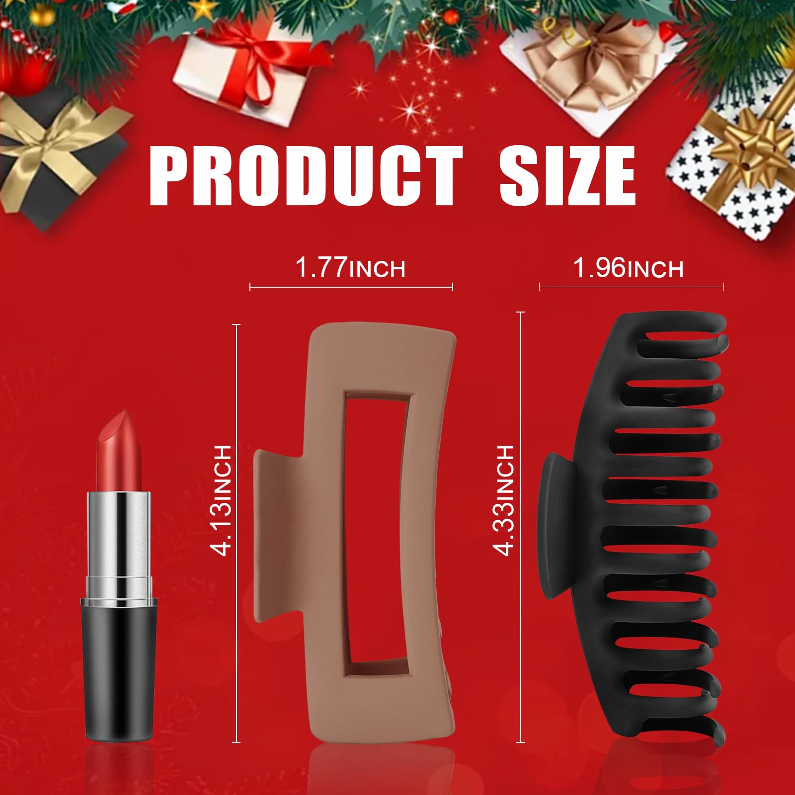 TOCESS clip pelo grande antideslizante mate, ideal para cabello mojado.