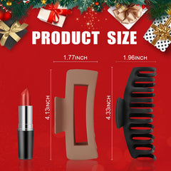 TOCESS clip pelo grande antideslizante mate, ideal para cabello mojado.