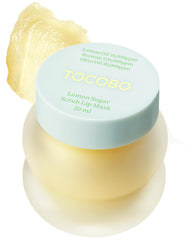 TOCOBO Mascarilla labial de limón con azúcar: envase y cuidado nocturno para labios suaves.
