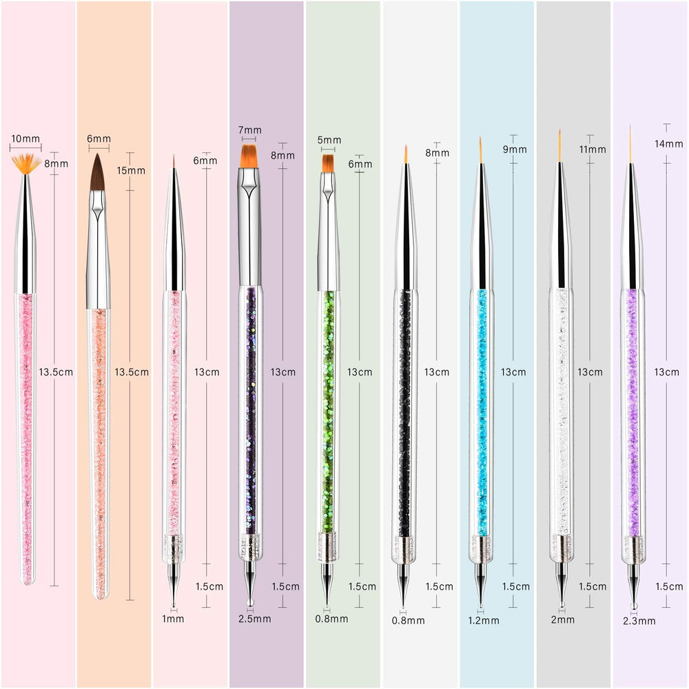 TOCOLES pincel delineador para uñas, perfecto para líneas precisas.