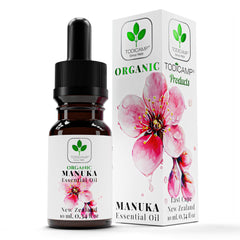 TODICAMP Aceite Manuka puro de Nueva Zelanda en frasco, ideal para cuidado de la piel.