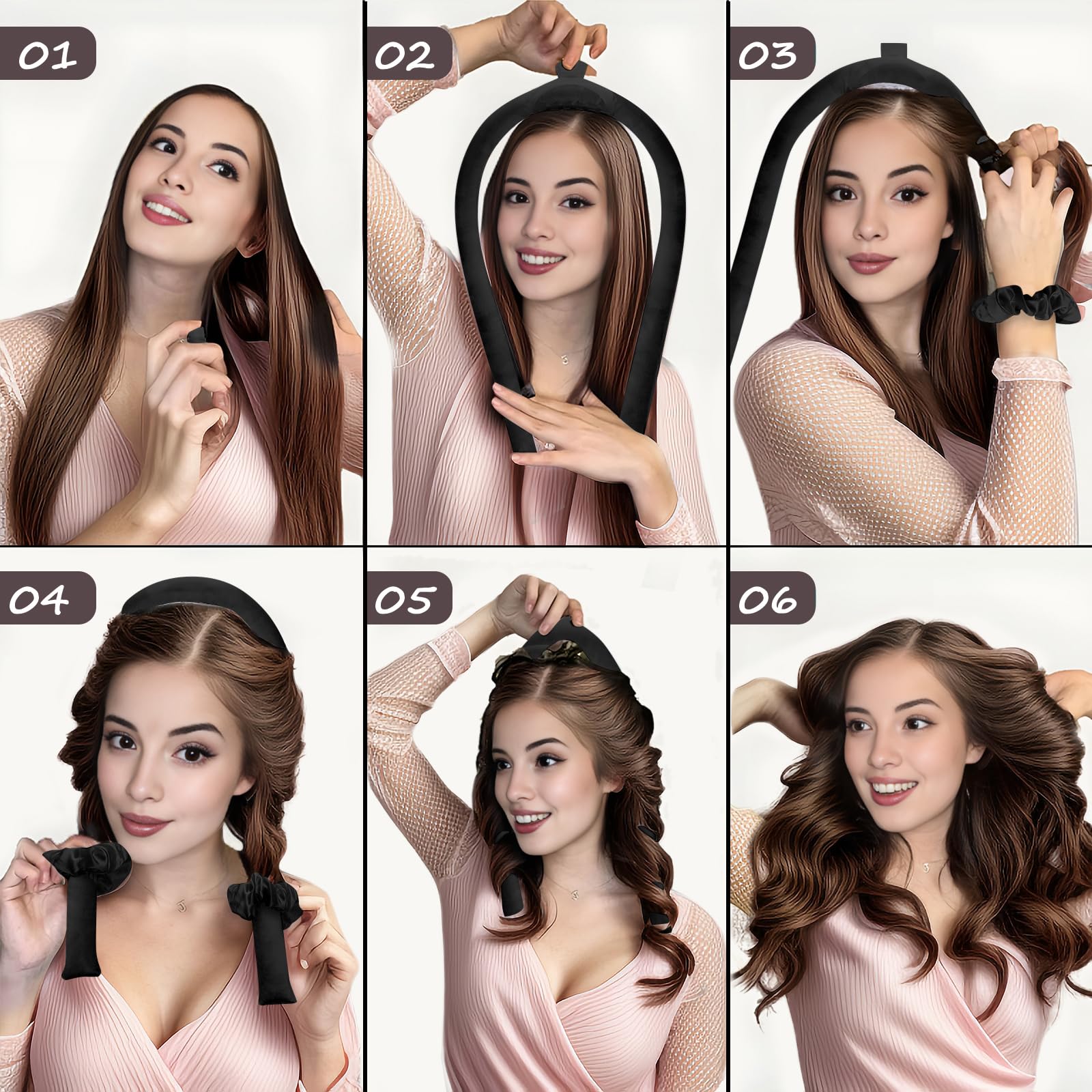 Toeah uso cabello largo satin, ideal para rizos nocturnos.