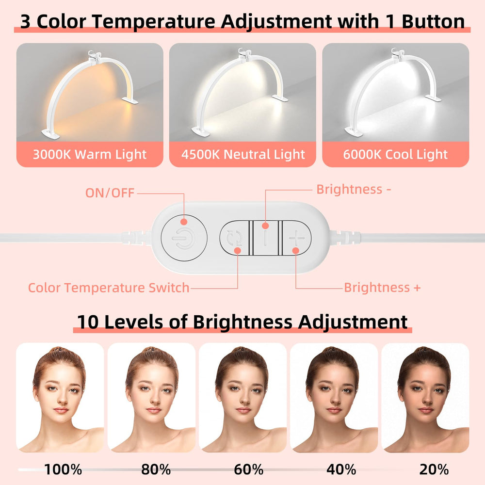 TOELOVE luna media con 364 puntos de luz para detallar uñas sin sombras.
