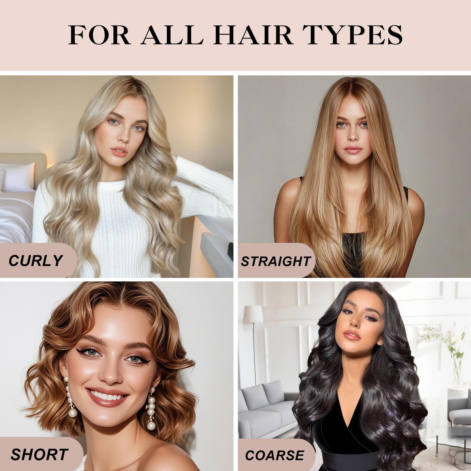 Apto para todo tipo de cabello fino, medio y grueso