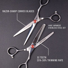 Tokko Shears Katana Clásico 65 Cizalla Ergonómica, diseño cómodo para sesiones largas