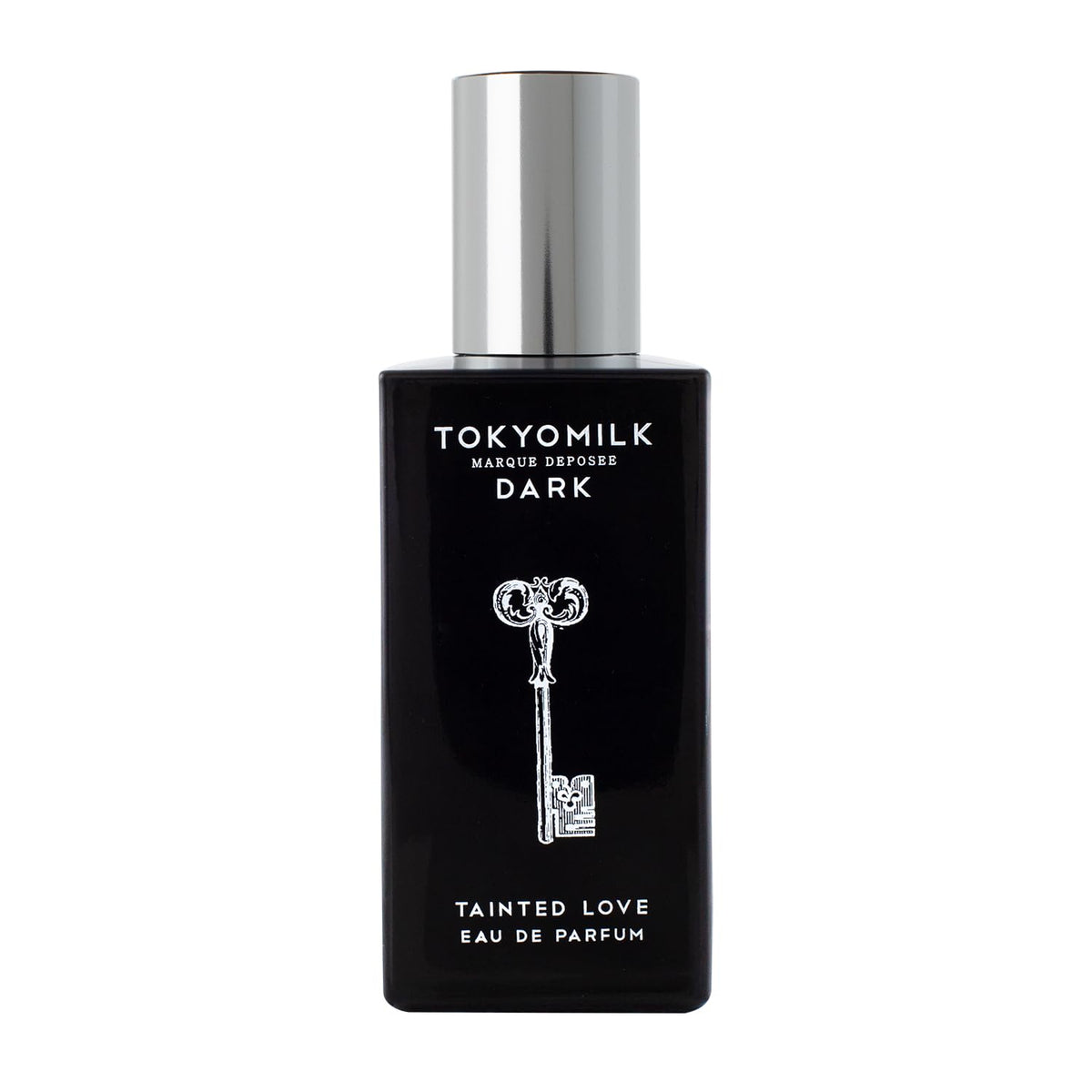 TOKYOMILK Dark Tainted Love: botella negra, presencia elegante para la noche.