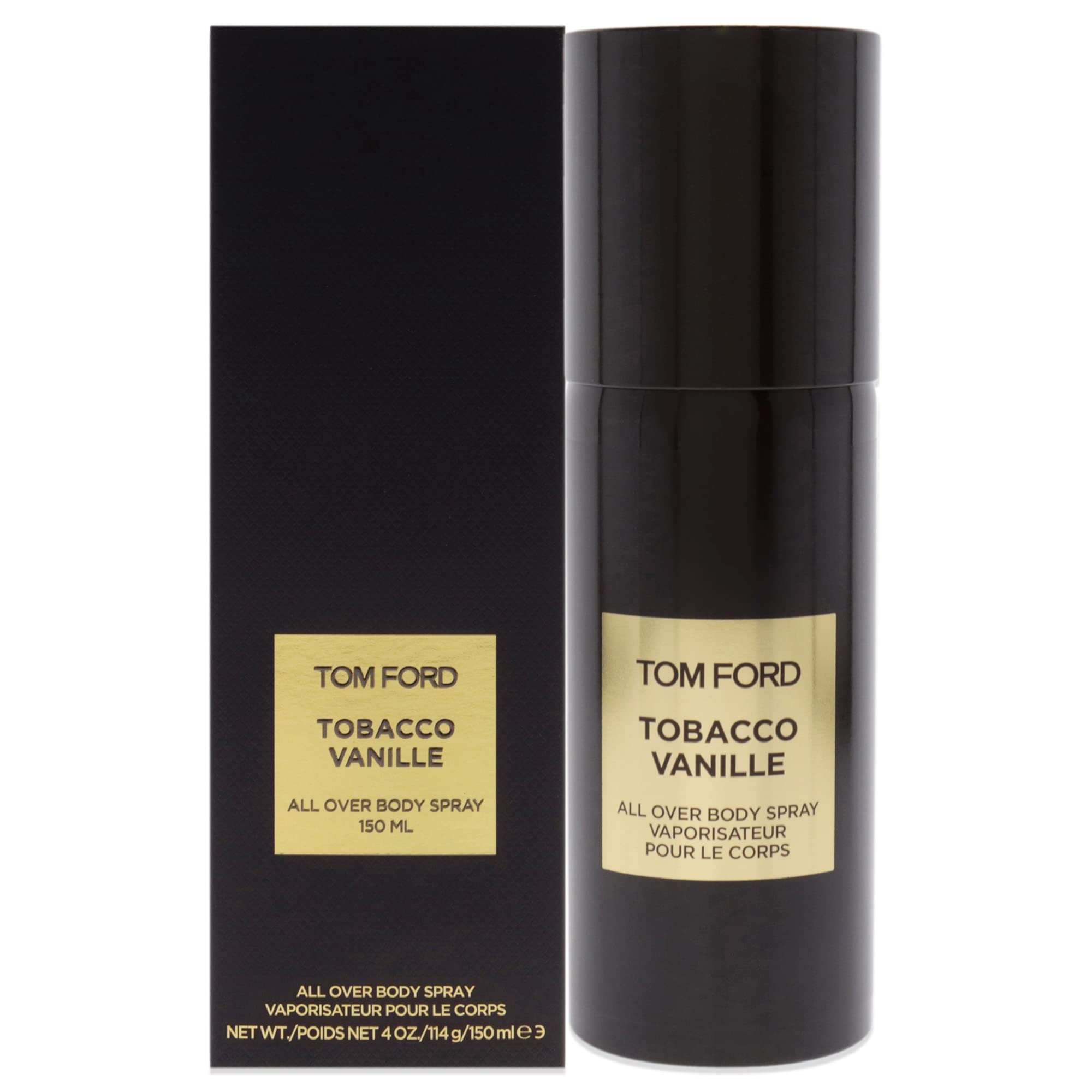 Tom Ford Tobacco Vanille spray corporal en lateral para uso cómodo todo el día