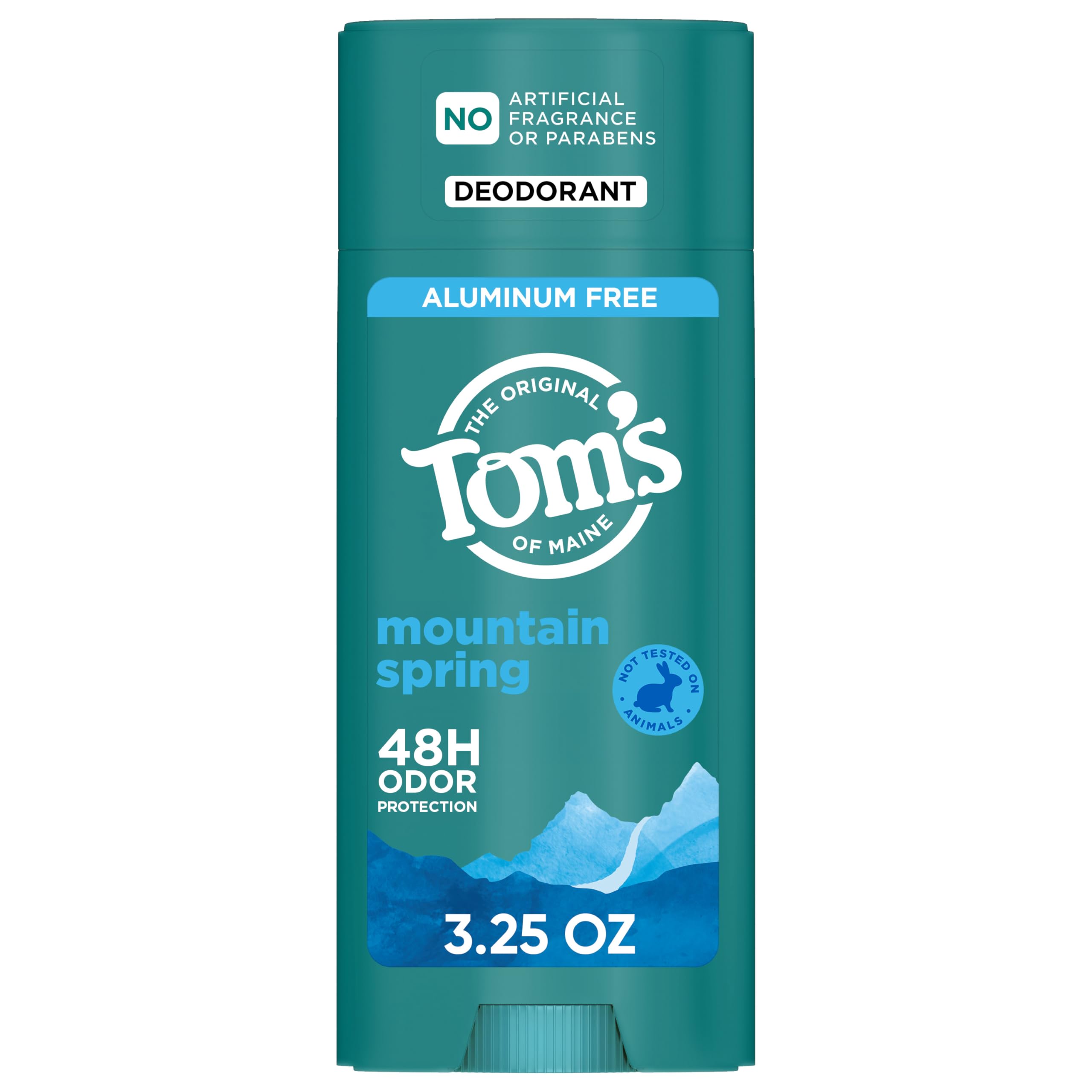 Tom’s of Maine Mountain Spring frente, desodorante natural para uso diario