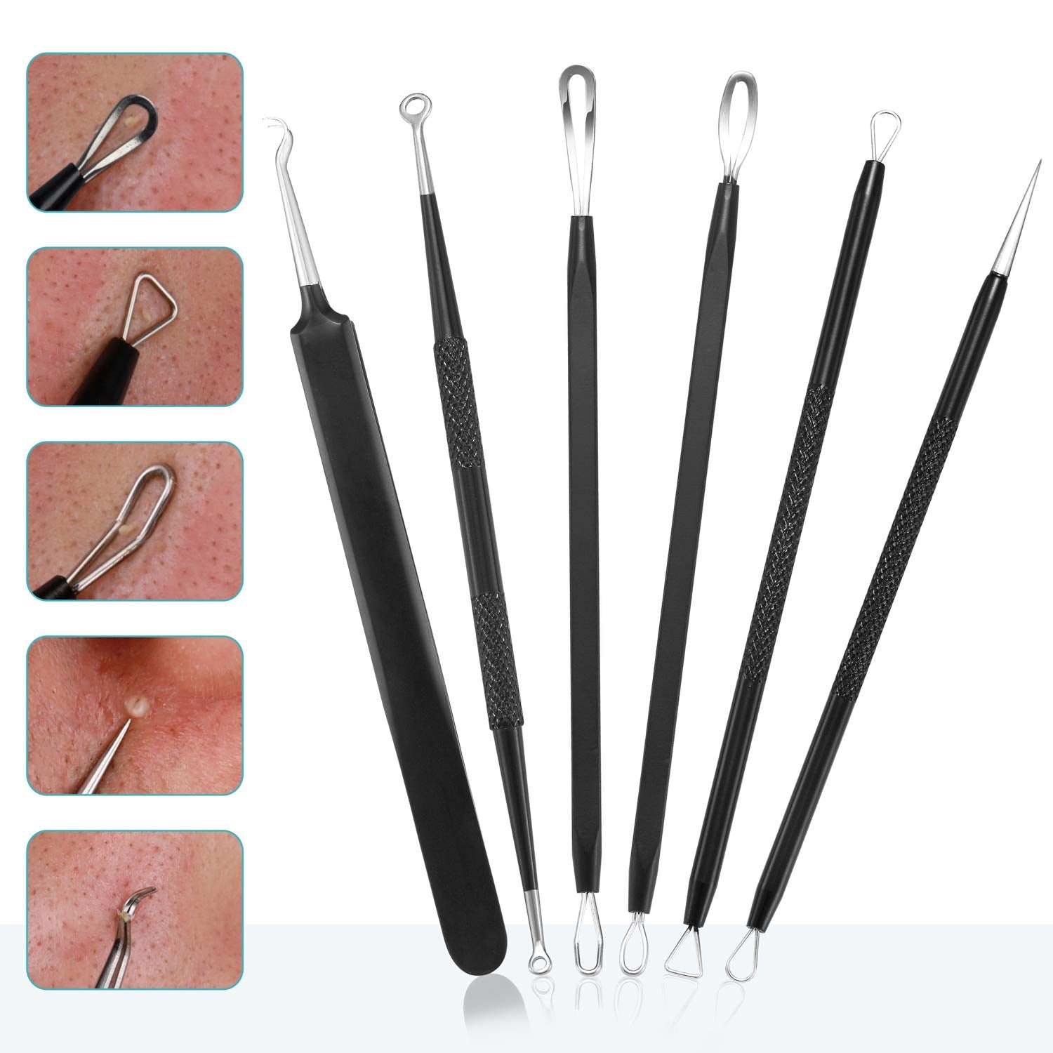 Tomata extractor puntos negros mango texturizado para mejor agarre y control.