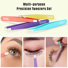 Pinzas Tomata para cejas, punta afilada para quitar pelos individualmente