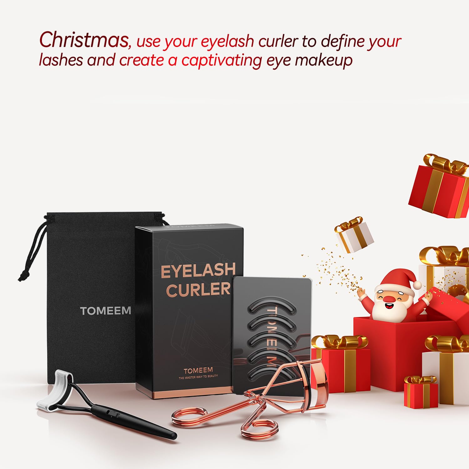 TOMEEM kit lift cils volumisant en rose doré pour un regard plus ouvert.