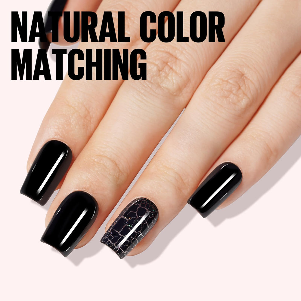 Uso DIY con gel negro TOMICCA para crear diseños en casa.
