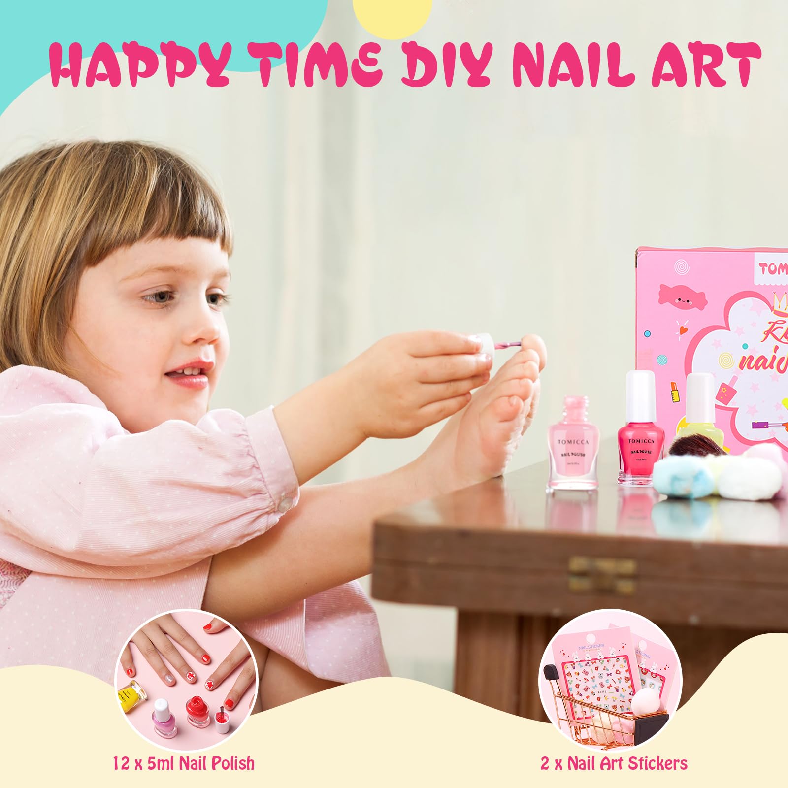 TOMICCA caja regalo, 12 colores para fiestas infantiles.
