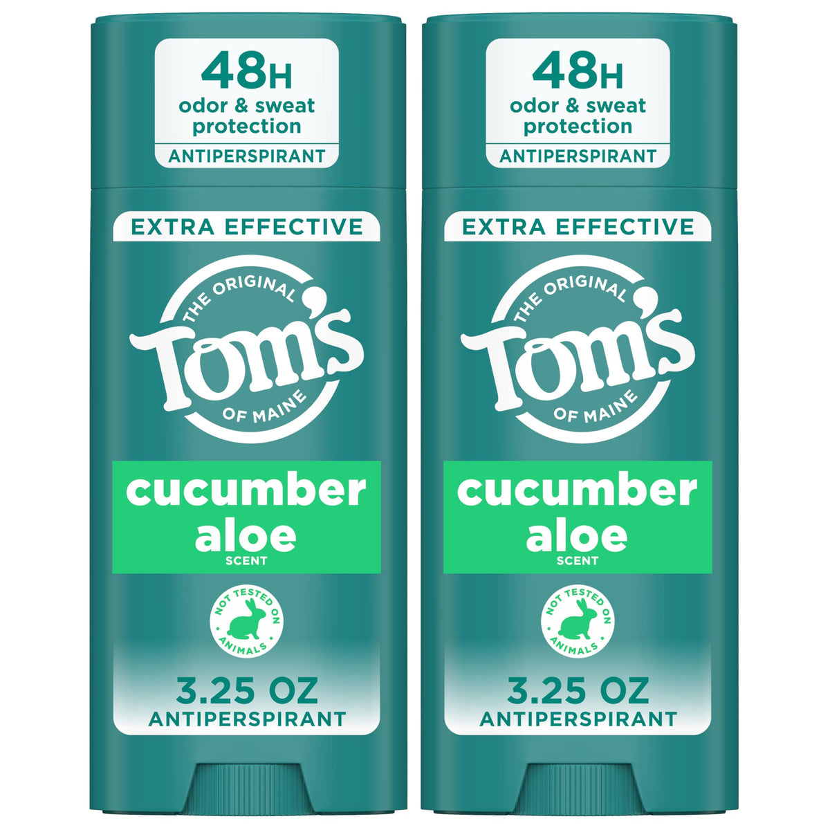 Tom’s of Maine desodorante pepino aloe, botella 3,25 oz, protección diaria sin fragancias artificiales